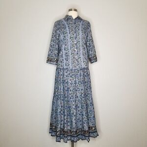 Vintage Boho Cottagecore Floral Prairie Skirt Set‎